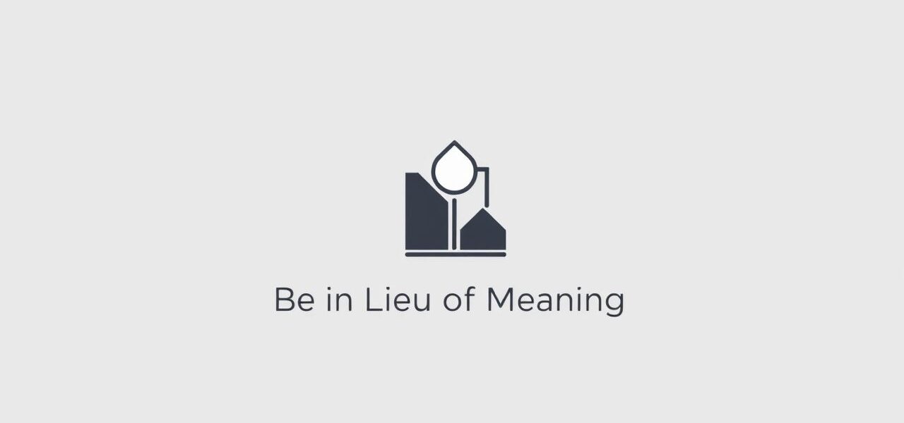 Be in Lieu of Meaning