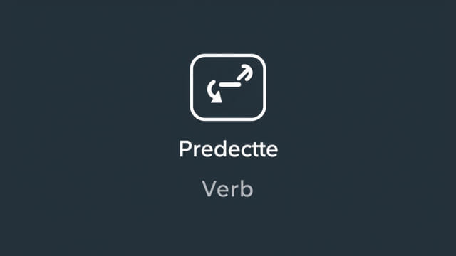 Is a predicate a verb