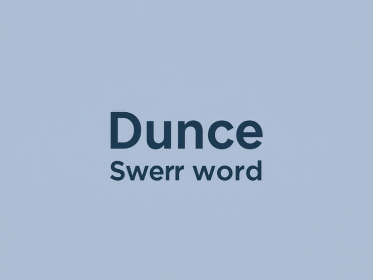 is dunce a swear word