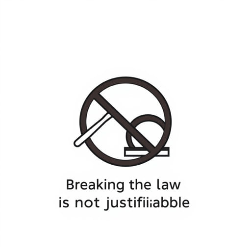 Breaking The Law Is Not Justifiable