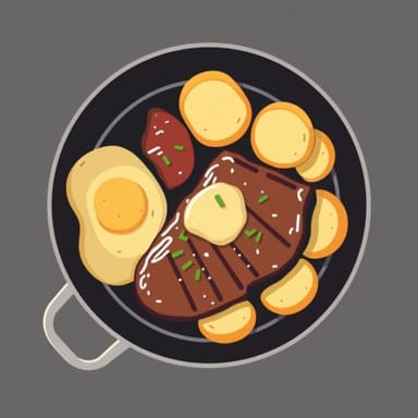 Garlic Butter Steak And Potatoes Skillet