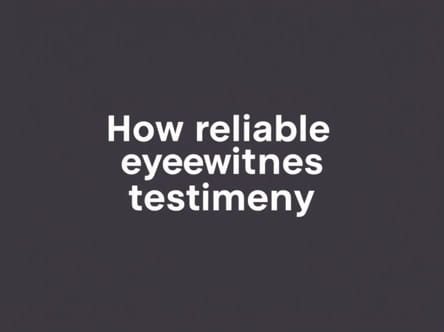 How Reliable Is Eyewitness Testimony