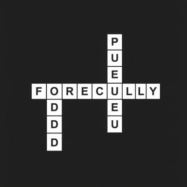 Push Forcibly Crossword Clue