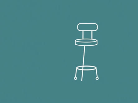 Rolling Stool With Backrest