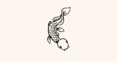 Simplistic Koi Fish Tattoo