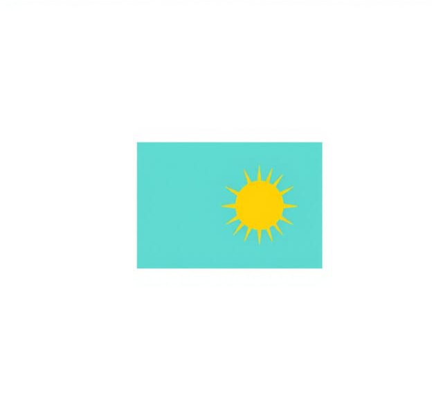 Flag Turquoise And Yellow