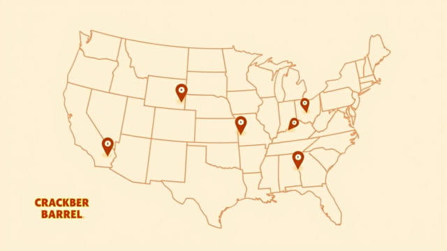 Map Of Cracker Barrel Locations