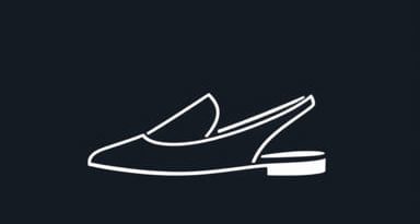 Open Toe Slingback Flats