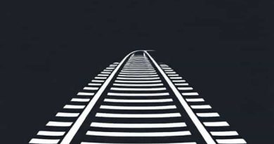 A Continuous Line Of Rails On A Railway