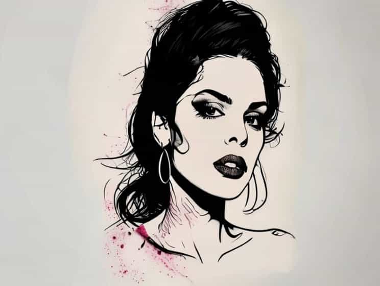 Amy Winehouse Pinup Tattoo