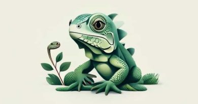 Baby Iguana And Snakes