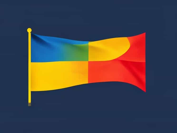 Blue Yellow Red Flag