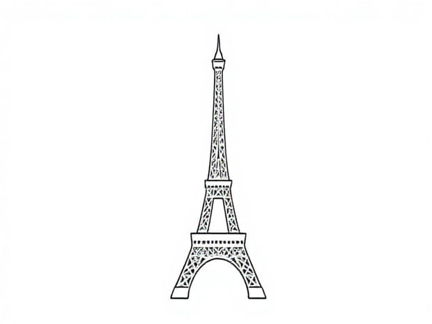How To Draw The Eiffel Tower