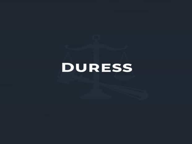 Meaning Of Duress In Law