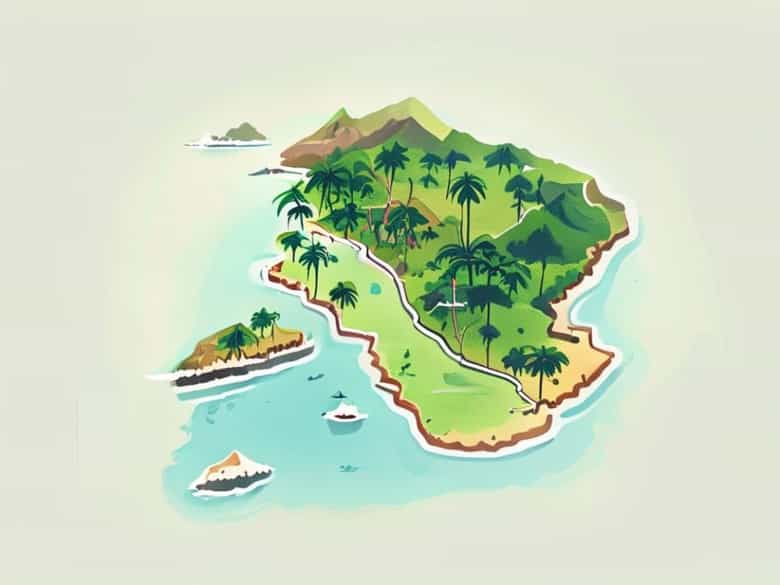 A Map Of Papua New Guinea