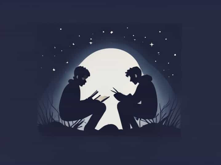 Lovers In The Night Poets Trying To Write