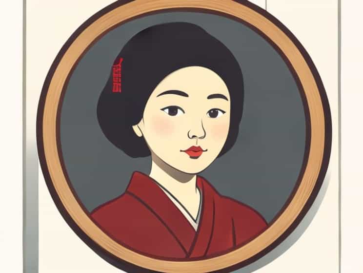 Naniwa Okita Admiring Herself In A Mirror