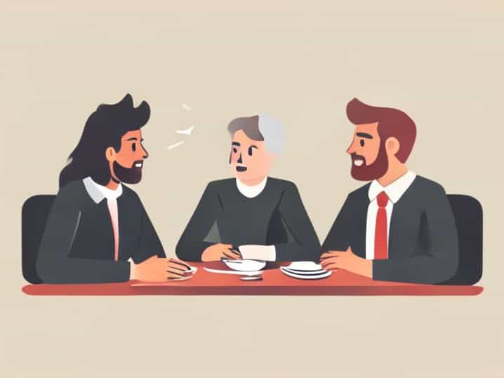 Three Coworkers Are Heatedly Discussing What To Order