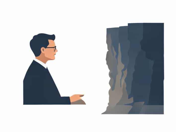 Councillor Outwardly Admiring Part Of A Cliff