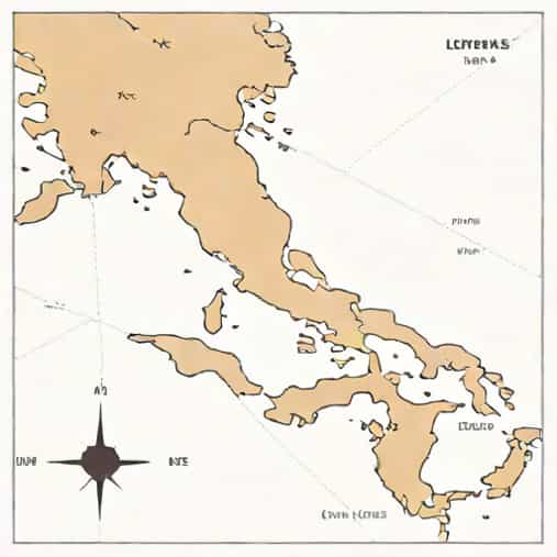 A Map Of The Lesser Antilles