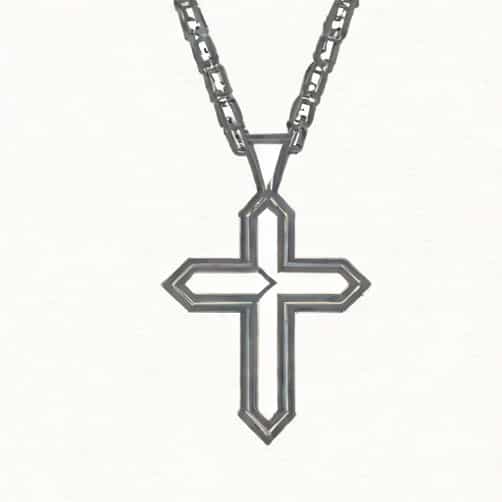 Diamond Budded Cross Pendant