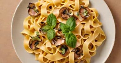 Ham And Mushroom Tagliatelle