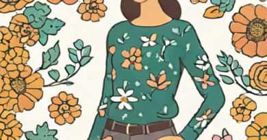 Long Sleeve Ditsy Floral Top