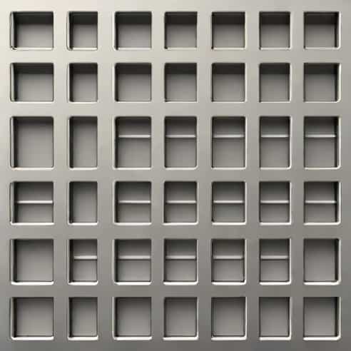 Metal Grating Crossword Clue