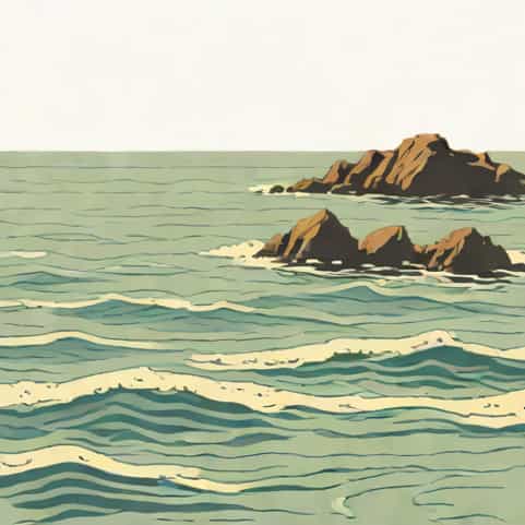 The Calm Sea Gustave Courbet