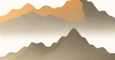 Fine Brushwork Mountains Rising From The Mist