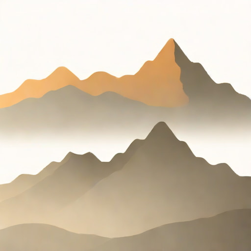Fine Brushwork Mountains Rising From The Mist