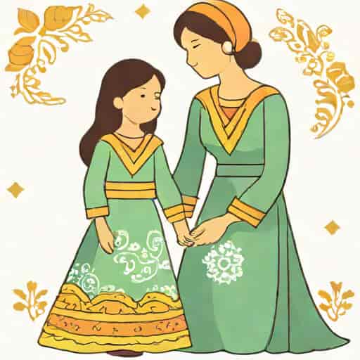 Mother Daughter Twinning Traditional Dresses