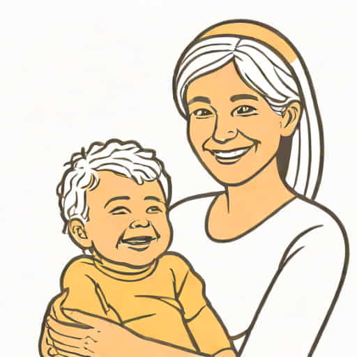 Smiled Broadly At The Sight Of Her Grandchild