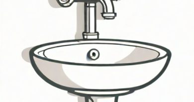 Fixed Basin With A Drain Pipe