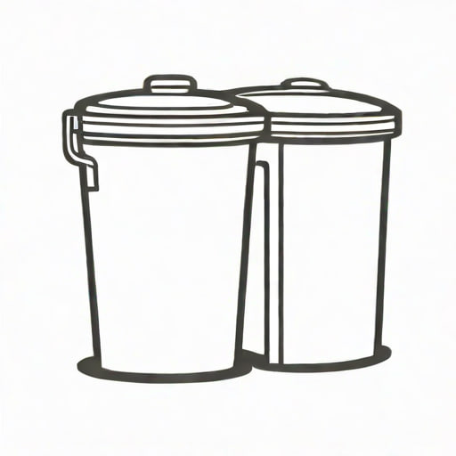 Trash Can Dual Compartment